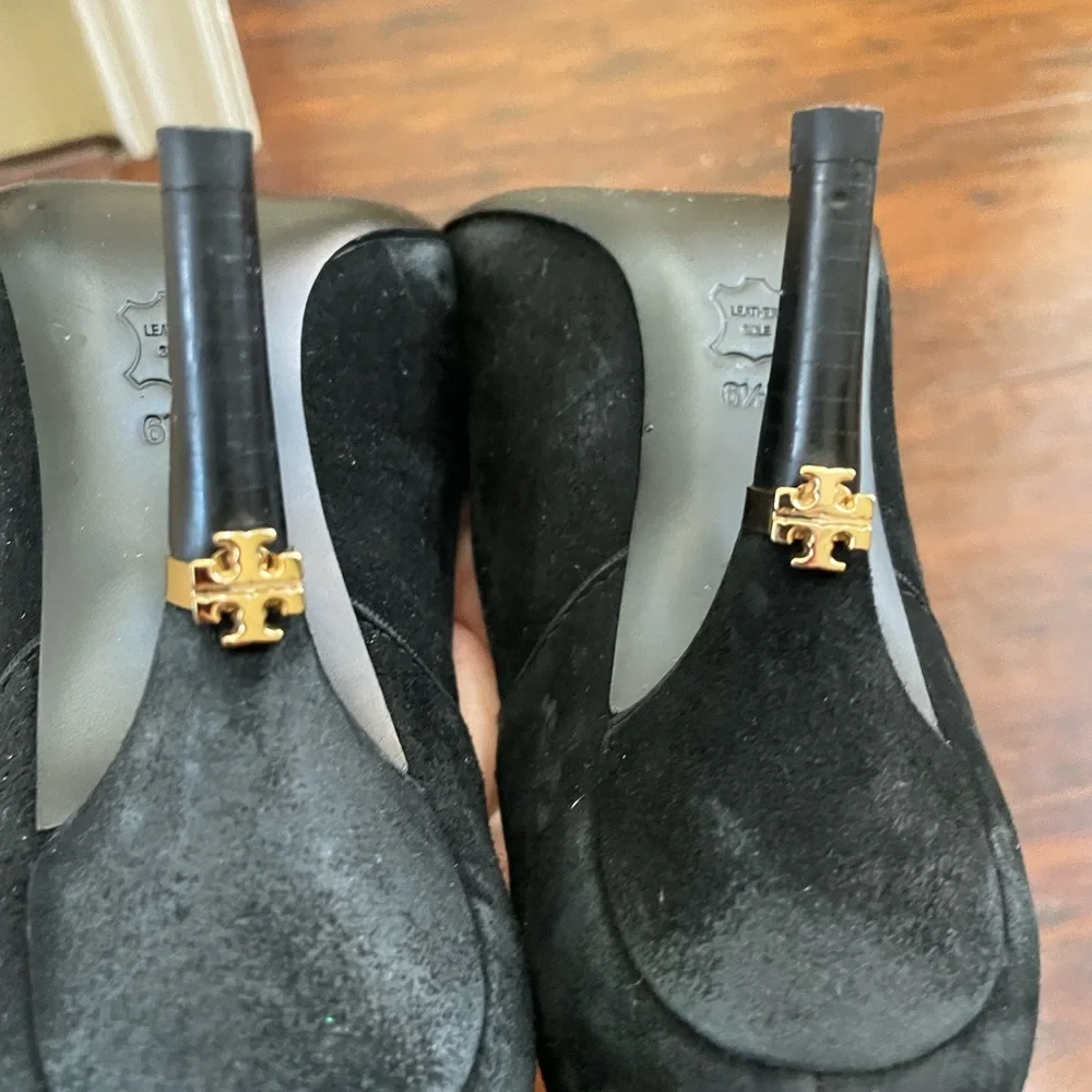 Tory Burch Black Suede Heels